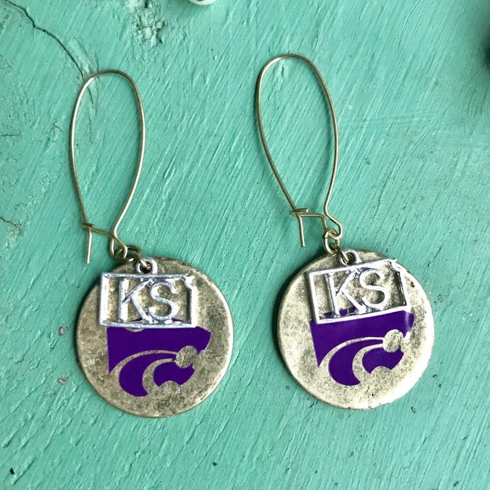 Kansas State Wildcats bracelet and earrings set - Picture 5 of 5